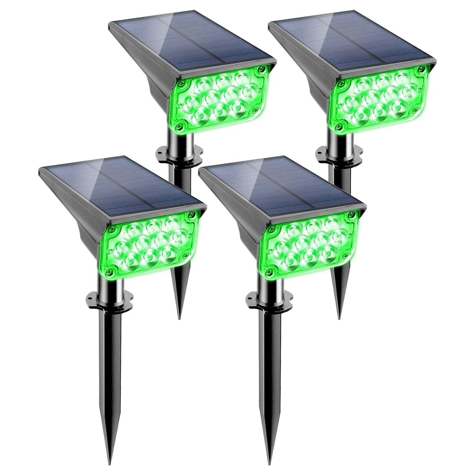 Outdoor Power Post - 4pcs Solar Spotlight Outdoor Garden Wall