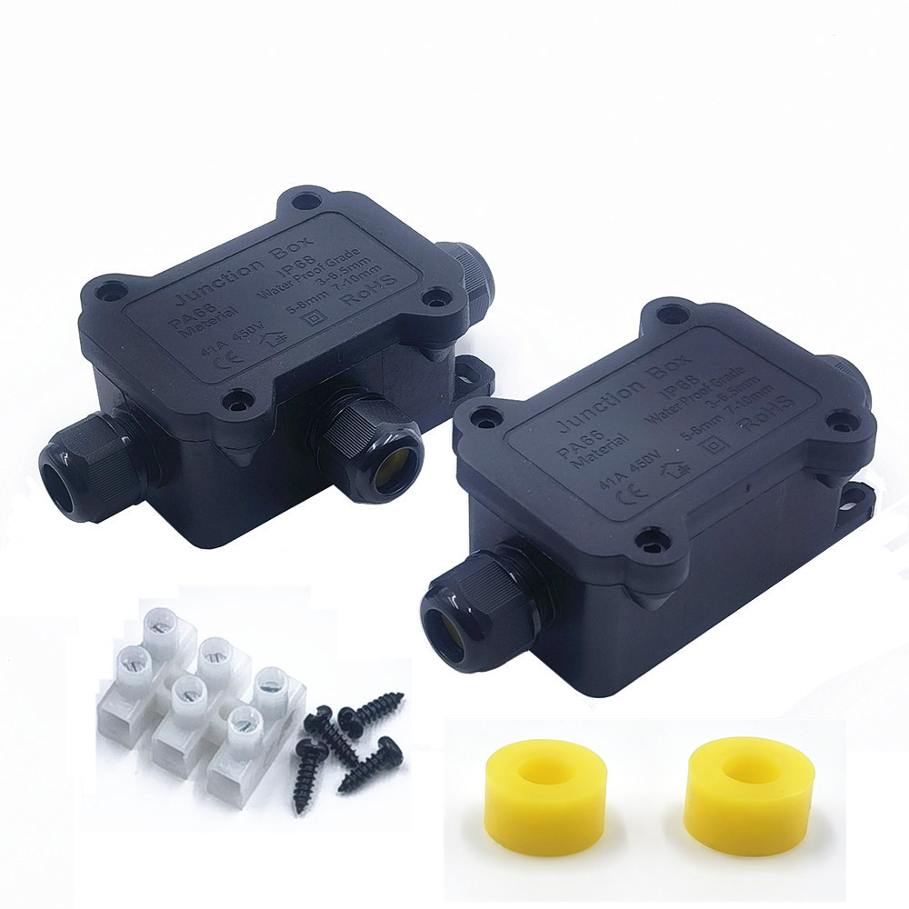 Outdoor Power Distribution Box - IP68 Waterproof Junction Box 2/3 Way
