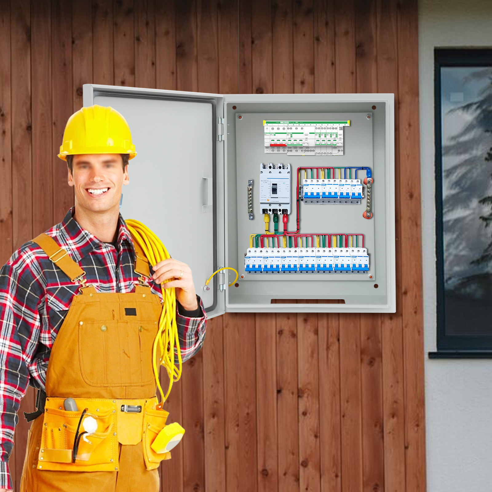 Outdoor Powerwall - Lockable Outdoor Electrical Box, IP55 Waterproof