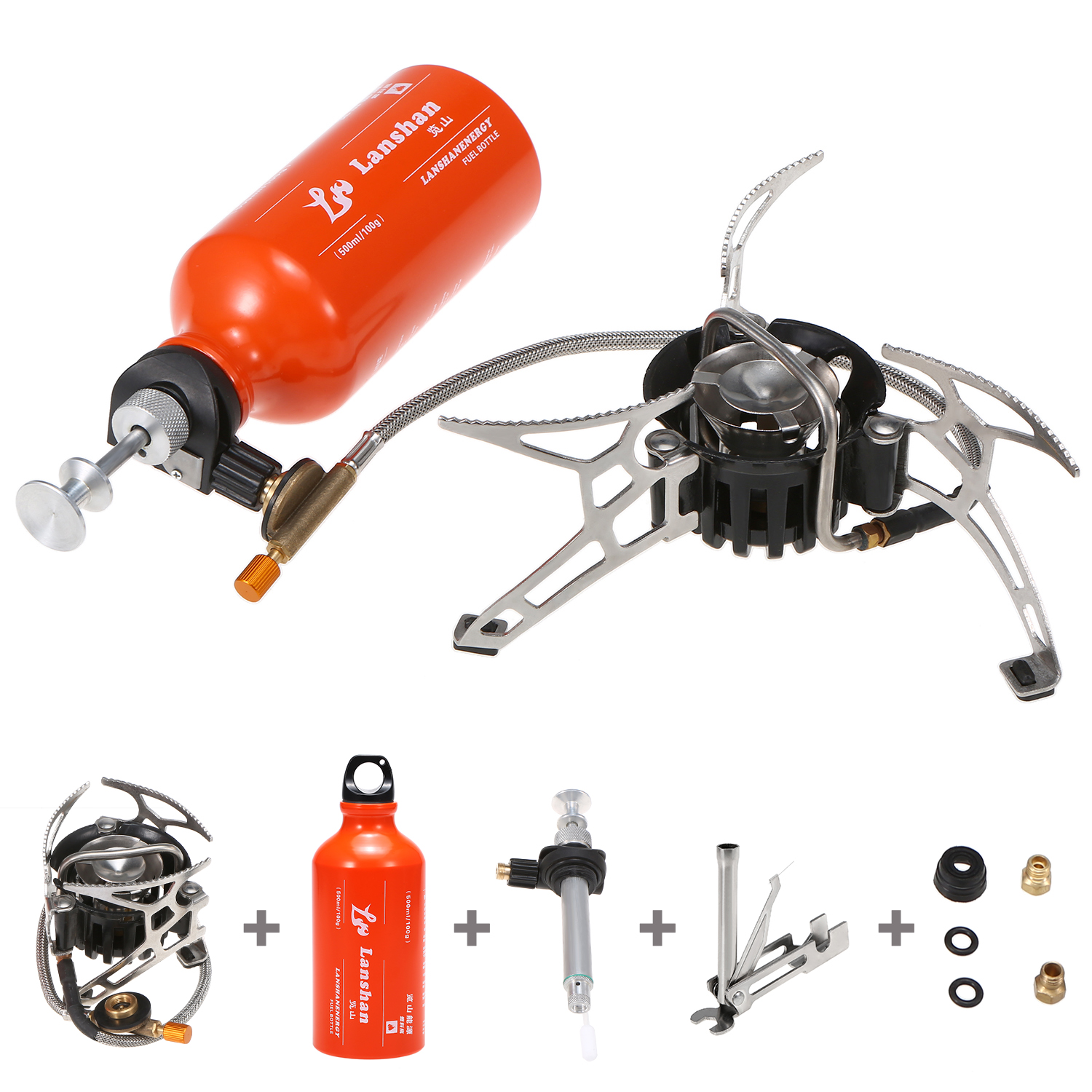 Outdoor Power Burner - Lixada Outdoor Camping Multi Fuel Oil