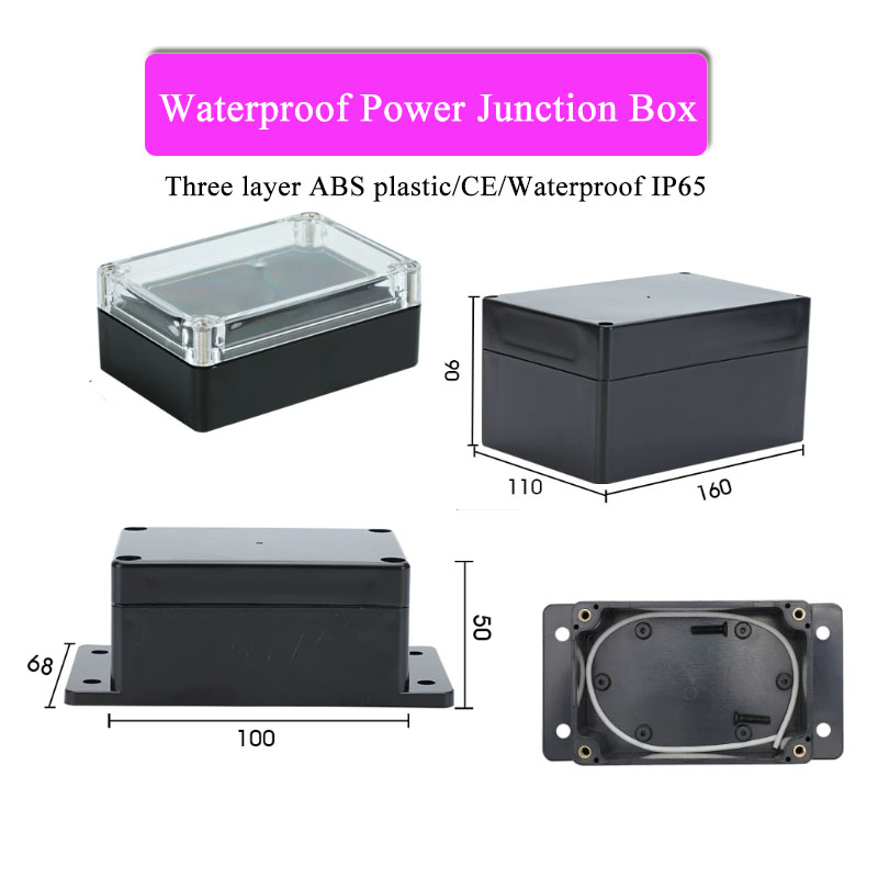 Outdoor Powerwall - ABS Plastic Black Triple Waterproof Box