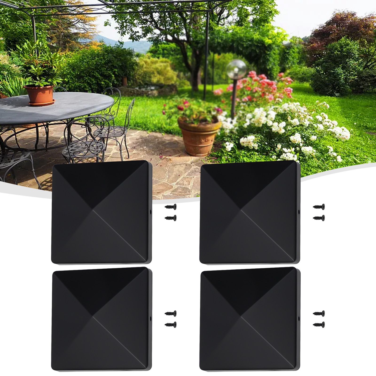 1/4Pcs 4x4 Inch Black ABS Plas - Outdoor Power Post recensione e prezzo