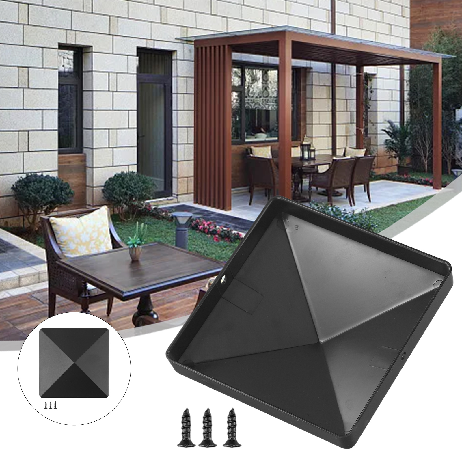 1/4Pcs 4x4 Inch Black ABS Plas - Outdoor Power Post recensione e prezzo