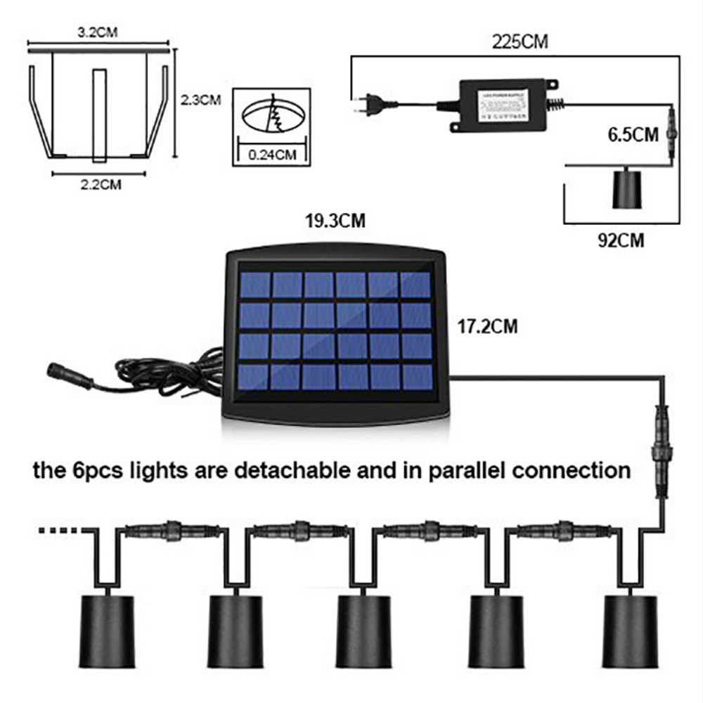 6pcs 8pcs Solar LED Deck Light - Outdoor Power Post recensione e prezzo