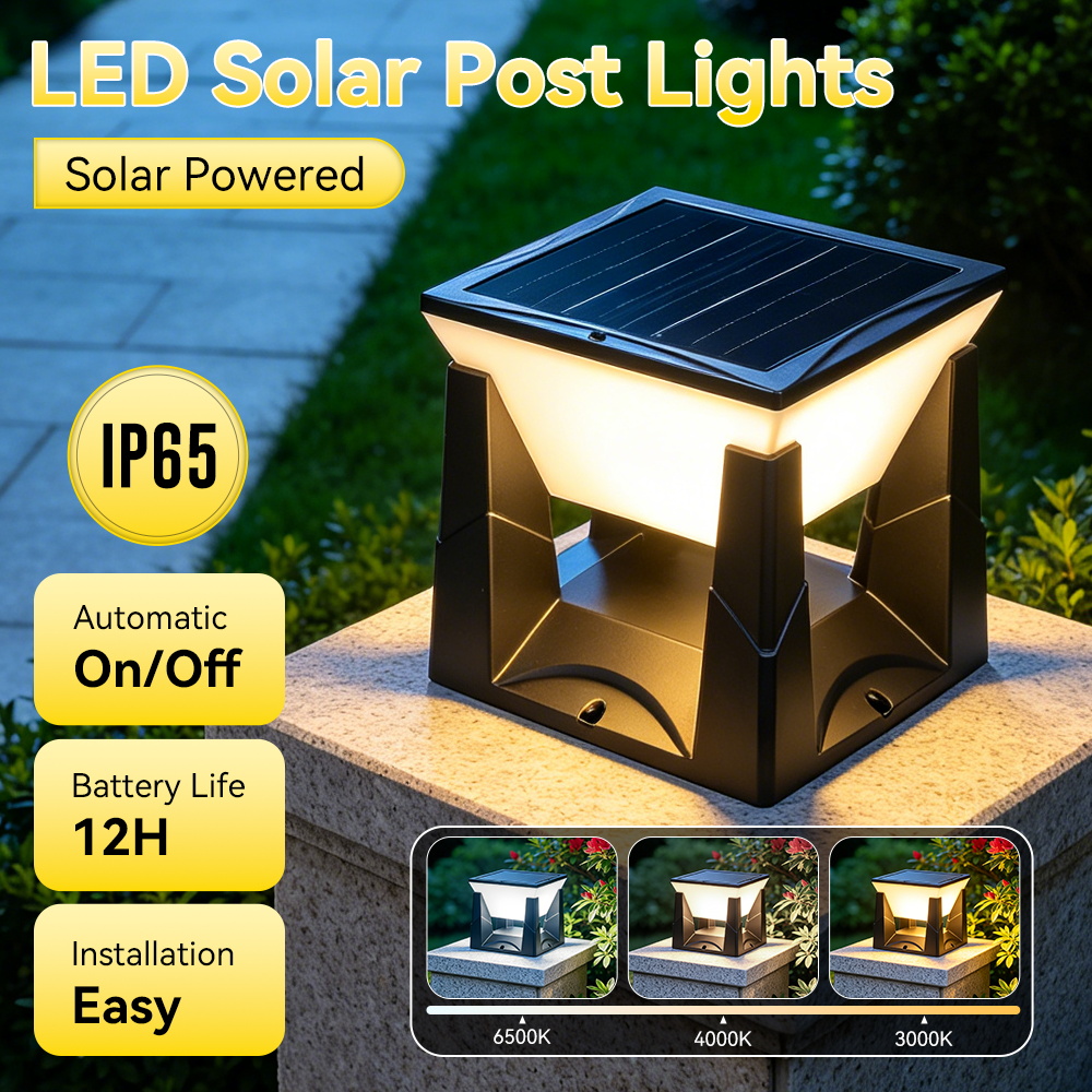 3-Color Solar Post Light IP65  - Outdoor Power Post recensione e prezzo