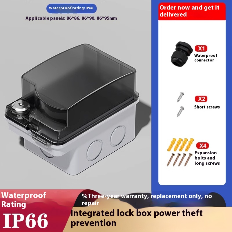 Outdoor 86 Type Open-mounted S - Outdoor Power Socket With Lock recensione e prezzo