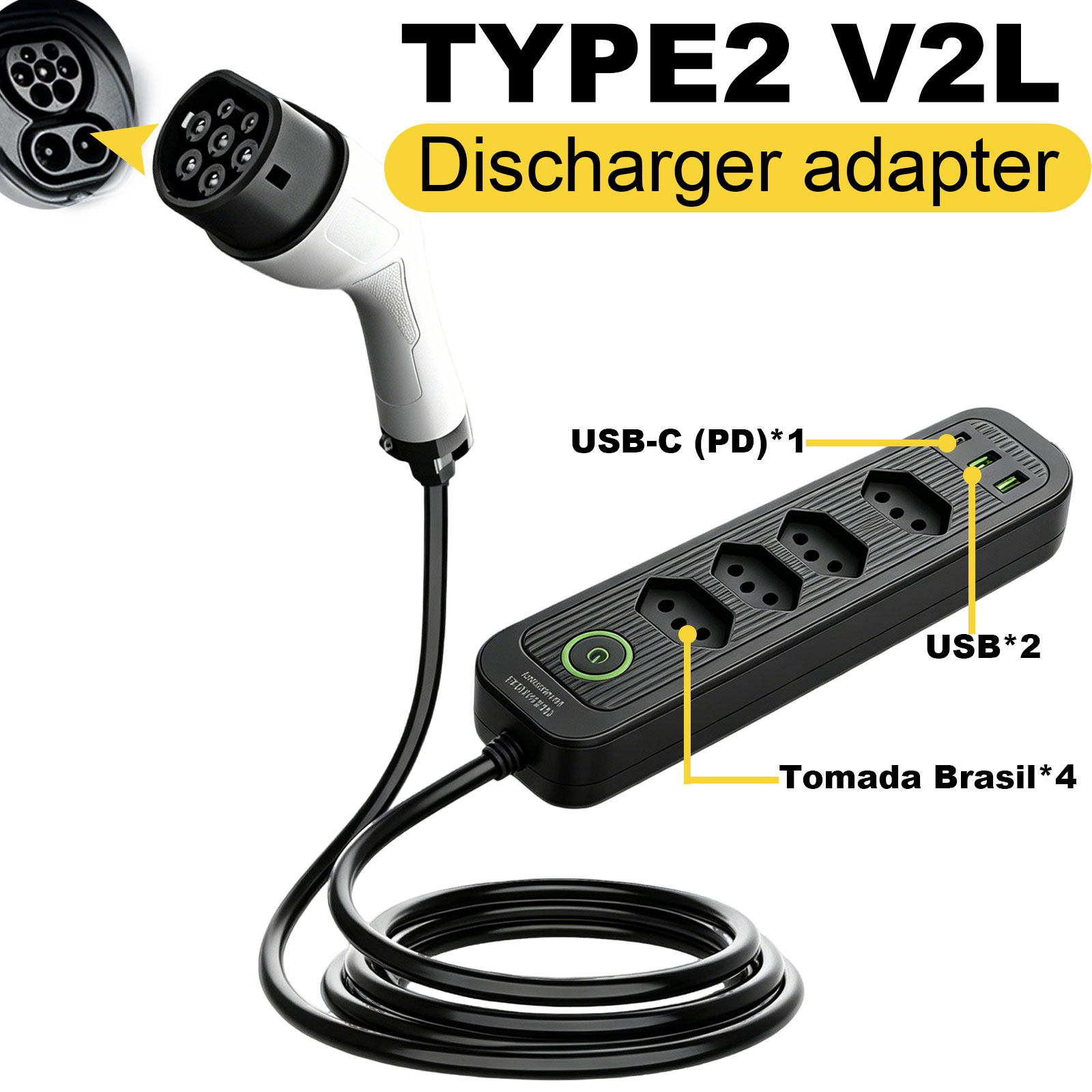 Type2 V2L Discharge Adapter 16 - Outdoor Powerwall recensione e prezzo
