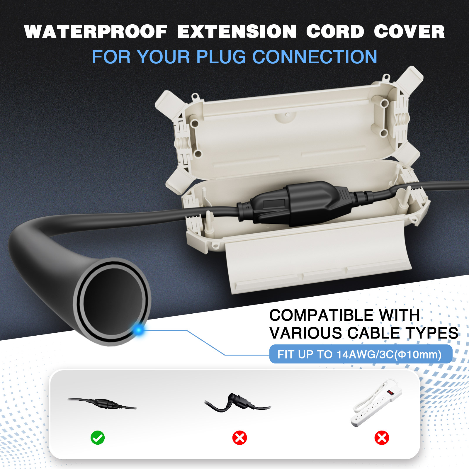 2 Pack Waterproof Outdoor Conn - Outdoor Power Distribution Box recensione e prezzo