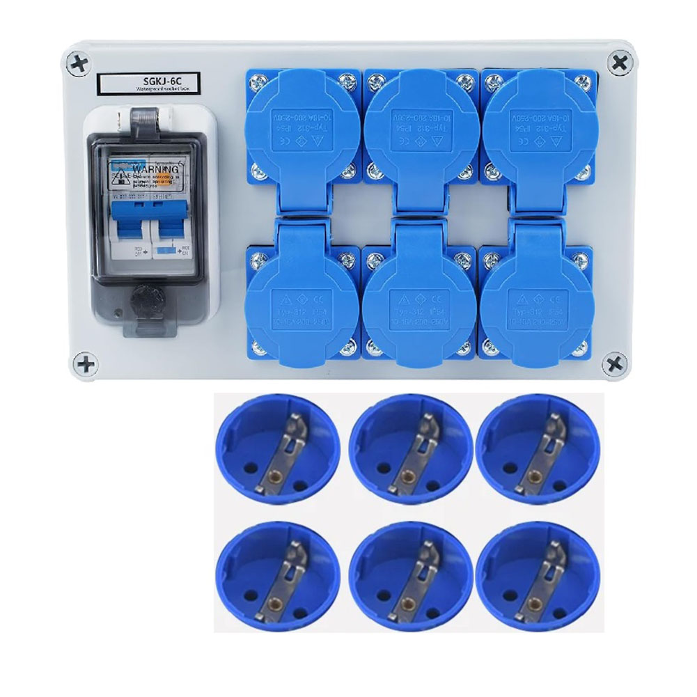 1PC IP54 Wall Mounted 6-Pin Po - Outdoor Power Distributors recensione e prezzo