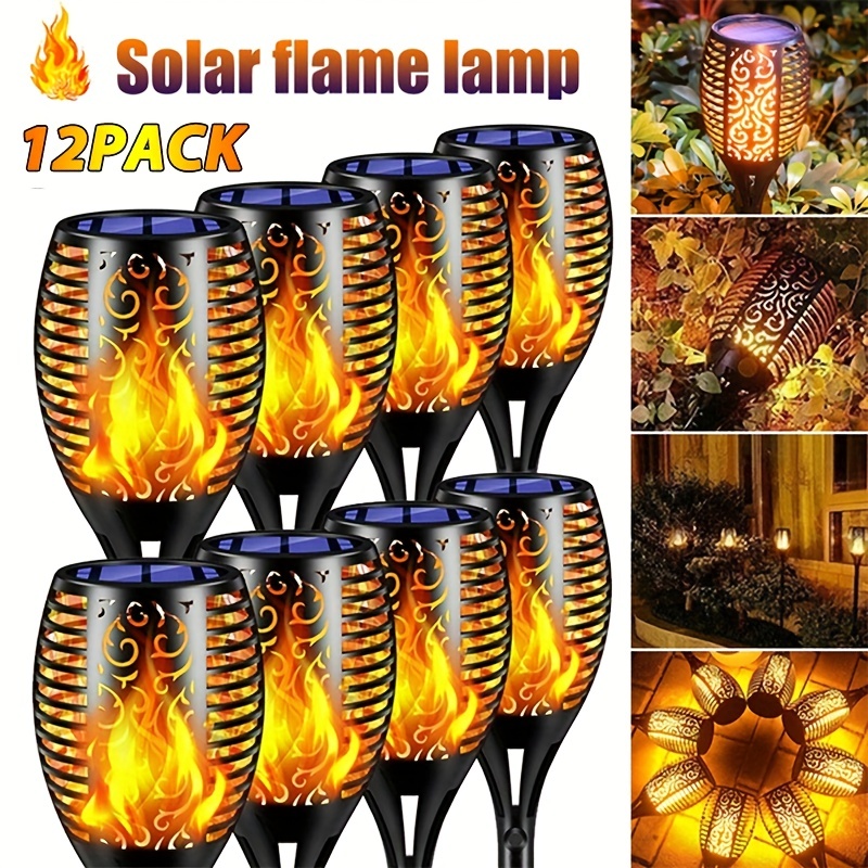 1-12PCS 12LED Solar Flame Torc - Outdoor Power Post recensione e prezzo